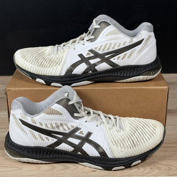 ASICS Netburner Ballistic FF Shoes Mens Size 13 White Volleyball Court 1051A042 - Picture 1 of 15